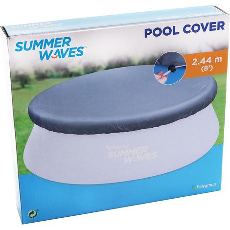 Summer Waves Pool Cover Abdeckplane rund 244 cm Poolplane (1/4)