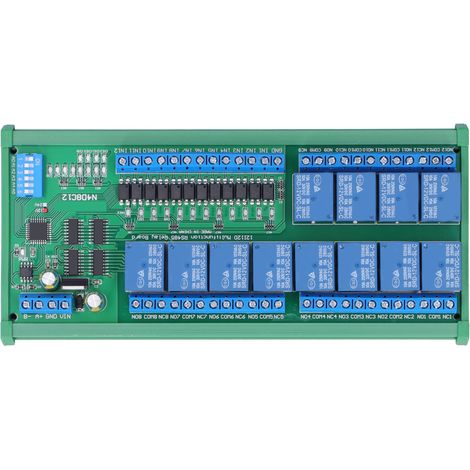 Module relais 12 entrées/12 sorties RS485, carte électronique PLC avec rail de guidage DIN, boîtier N4D8C12 12 V (1/5)