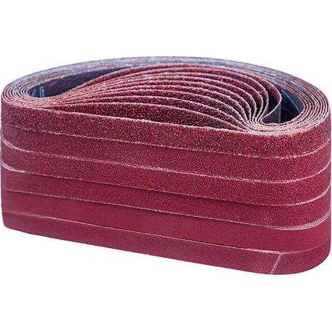 Sortiertes 13 x 457 mm Schleifband für Bandschleifer - 30er-Packung (je 6 Körnungen 40/80/120/180/320) (1/5)