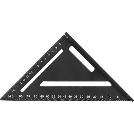 Règle triangulaire en aluminium pour menuiserie, rapporteur industriel 090°, 1mm x 150mm (1/5)