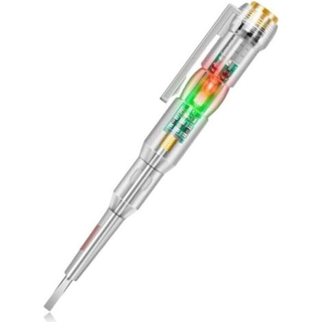 2 Pièces Tournevis Testeur, Stylo Testeur de Tension, Détecteur de Tension Électrique 70‑250V, Testeurs Electrique, Coque ABS, pour Réparation de Circuit (1/4)
