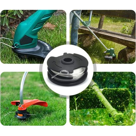 DPZO 4pcs bobines de Fil de Rechange pour LIDL Parkside, Fil de Nylon de Rechange pour Coupe-Bordures LIDL Parkside, Coupe-Bordures PRTA 20-Li A1,B2,C3,PRT 550 A1,A3,PRT 300 A1-2 x 4 m (1/4)