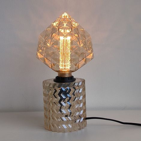 Bombilla Decorativa LED E27 4W 1800K Cubo en Cristal Dorado (1/2)