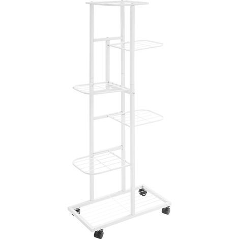 Support de Plantes, 6 Niveaux, Sur Pied, BLANC (1/2)