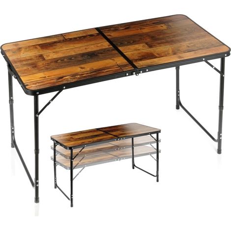 Folding aluminum camping table adjustable height 120x60 cm 235492428 (1/5)