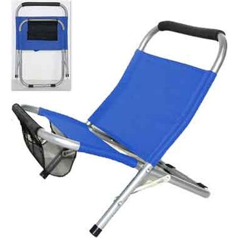 SPIAGGINA RICHIUDIBILE CON PORTA OGGETTI 56x48x52h cm - Colorazione assortita