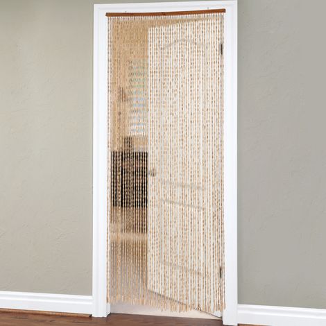 YISSALE-200 x 90 cm 52 Bambusvorhangpaneele, Perlenvorhang im chinesischen Vintage-Stil, 52 Vorhangpaneele aus Bambus und Holz, für Wohnzimmer, Flur, Schlafzimmer und Badezimmer. (1/5)