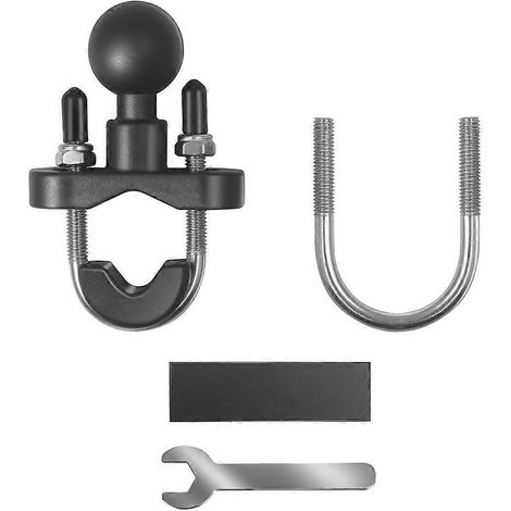 1 pouce Bille Head support de fixation adaptateur U-Bolt moto Handlebar Vélo Rail Tige support pour Motorbike Téléphone support Install (1/5)