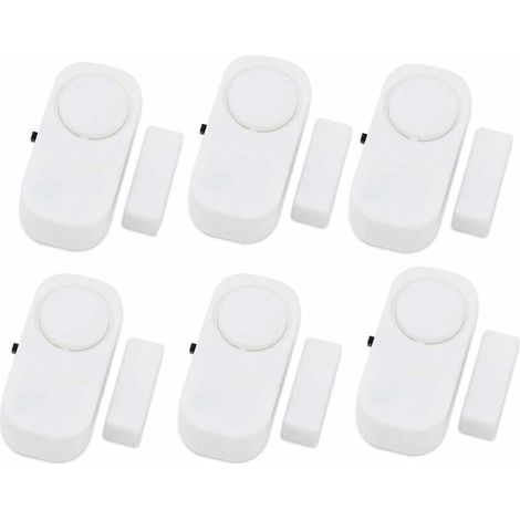 Allarme antifurto wireless per porte e finestre con sirena da 90 dB, confezione da 6, per case, auto, capannoni, roulotte e camper. (1/4)