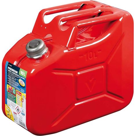 Premium, Tanica Carburante In Metallo - 10 L - Rosso