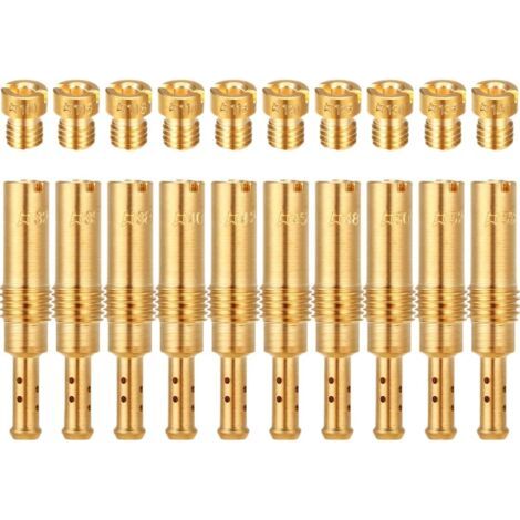 Ensemble de 20 jets de carburateur (10 jets principaux de carburateur et 10 jets pilotes lents), accessoires de carburateur PWK Keihin OKO CVK KOSO PE PWM (1/3)