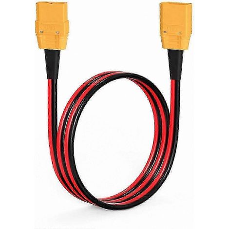 Câble d'extension XT90 mâle/femelle de 1,8 m (6 pi) et de calibre 10 AWG, compatible avec les batteries de modèles réduits, les stations d'énergie solaire et les panneaux solaires. (1/5)