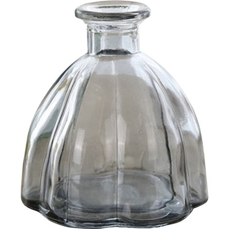 Jarrón perfumado, ambientador, jarrón de cristal con textura fina y estilo retro para el hogar, la oficina o el salón, 10 x 11 cm, gris, verde, azul, amarillo, transparente, 260 g, 1 unidad (1/5)