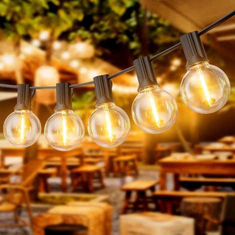 Guirlande Lumineuse Exterieure 20M G40 65FT LED Ampoules de Guirlandes Jardin Lumiere Exterieure Connectable IP45 Imperméable Guirlande Lumières Extérieur pour Jardin Terrasse Mariage Noël (1/5)