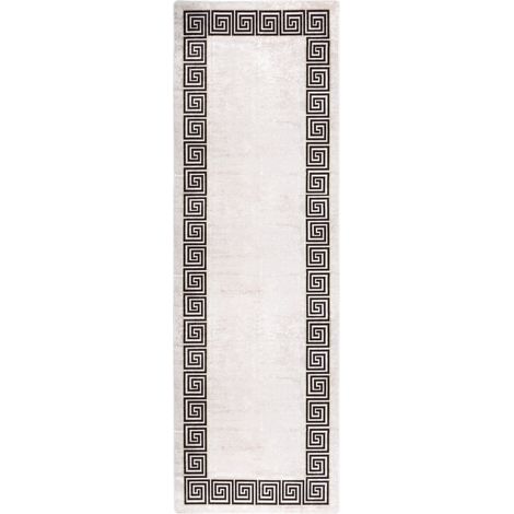 Tapis lavable antidérapant, Tapis de salon, Tapis Intérieur & Extérieur 80x300 cm Beige clair MKS34174 (1/5)