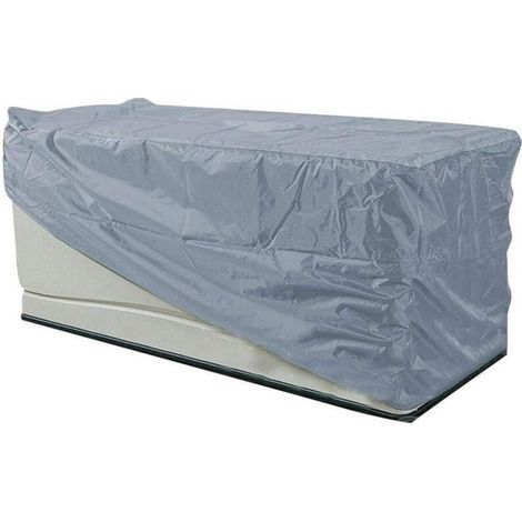 Protective cover for garden furniture, Oxford 210D, waterproof and dustproof (grey, 123 x 62 x 55 cm) (1/3)