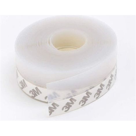 Crea – Bande d'étanchéité silicone transparente 10 m – Joint pour bas de porte – Résistante à l'humidité et aux courants d'air – Installation rapide (1/2)