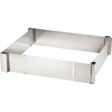 Anello torte quadrato regolabile 24-46 cm