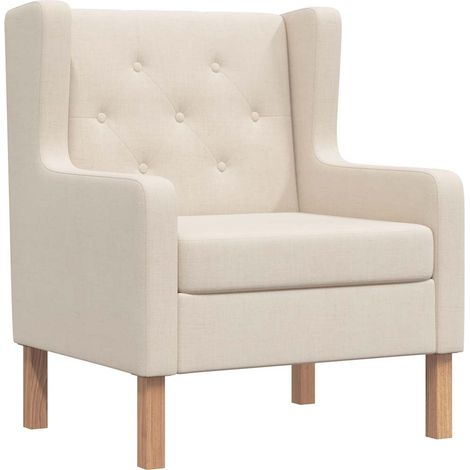 Maison Exclusive - Sessel Cremeweiß Stoff