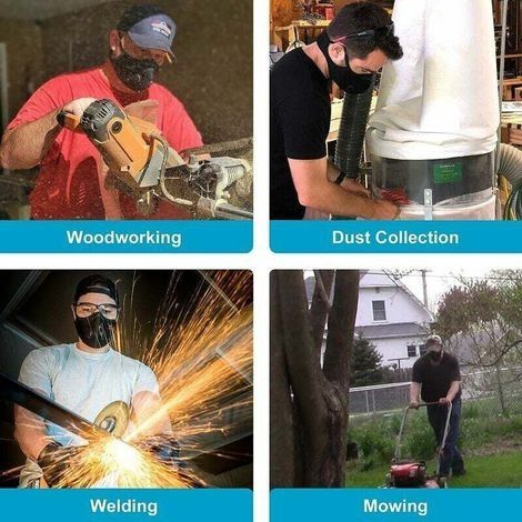 Staubmaske für Schreinerarbeiten, Bauarbeiten, Rasenmähen, Schleifen, Gartenarbeit, Reinigen, Streichen, Sägen und Schleifen (1/4)
