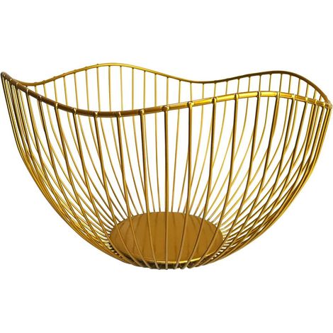 Corbeille à fruits, coupe à fruits moderne, or