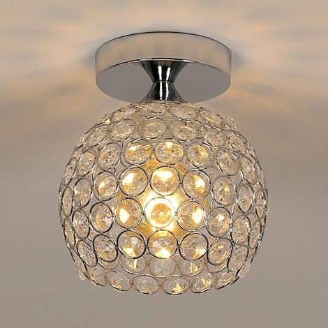 Moderne Lampe de Plafond LED Plafonnier Lampe de salon Décoration Moderne Luminaire Lampe de Plafonnier en Cristal Pour Couloir, Bar, Cuisine, Salle à Manger, Chambre d'Enfants Diamètre-18cm (1/5)