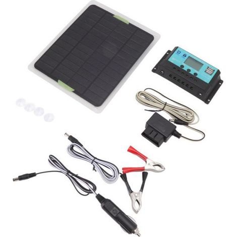 Kit de contrôleur de panneau solaire - - 5 W - Monocristallin - 50 A - USB double (1/5)