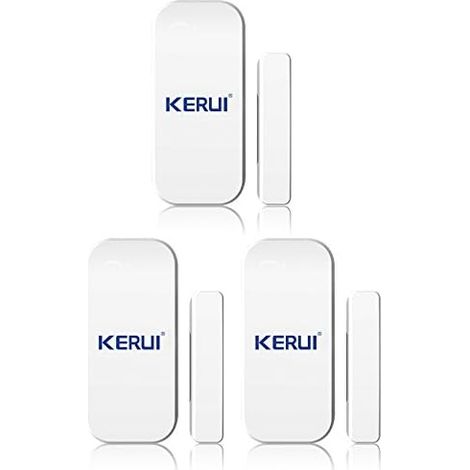 Magnétique Fenêtre Porte Les Alarmes de Capteurs sans Fil Cambrioleur Intruder Sécurité X 3 - Alarme sans Fil Détecteur Magnétique Ouverture Porte Fenêtre Inductif Système Sécurité… (1/5)