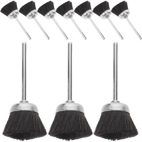 10pièces Kit de Brosses de Nettoyage pour Meuleuse Brosses de Polissage à Poils pour Meuleuse Électrique Accessoires pour Angle (1/5)