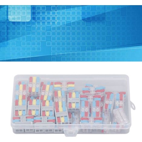 Mini-Schnellanschlussklemmen für Leuchten und Kabel, Steckverbinder, lötfreie Kabelverbinder. Erhältlich in 50er-Packungen. (1/5)