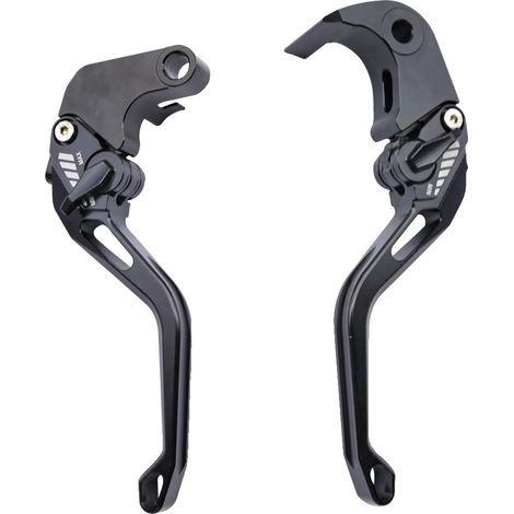 Maneta de freno y embrague mecanizada por CNC, aluminio duradero, diseño ajustable, color negro. (1/2)