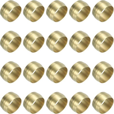 20Pcs Manchons de Compression en Laiton de 14 mm de Diamètre Intérieur, Assortiment de Raccords de Compression en Laiton pour Tubes d'Air (1/5)