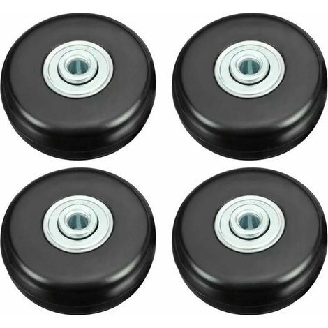 Roulette Valise, Bagage Valise Réparation Roulette Charge Lourd 50mm Muette Caoutchouc Universelle Pivotante Roue Rechange Transport Remplace Roulette 4PCS pour Valise/Bagage/Sac à Dos/Voyage (1/4)