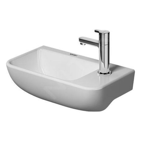 Lavabo de lavabo à main DU par Starck blanc ou sans couleur, avec HLB, trou de robinetterie à droite, WG