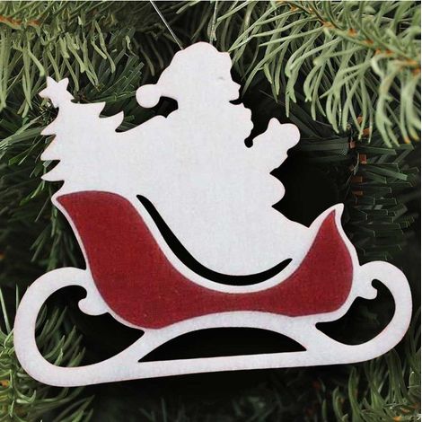 Slitta Babbo Natale Ovatta And Juta 2 Colours 44 Cm For Food (1/2)