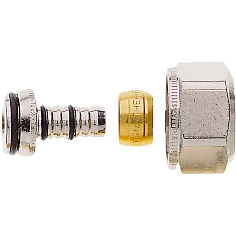 IMI Heimeier Klemmverschraubung vernickelt für Verbundrohr 16x2mm und G 3/4 Außengewinde (1/2)