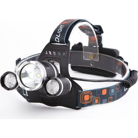 Lampe Frontale Rechargeable, 800L Super Lumineux Étanche Léger Torche Frontale LED Puissante avec Voyant Rouge, 5 Modes d'éclairage & Zoomable & 90° Réglable pour Course/Camping/Pêche (1/5)