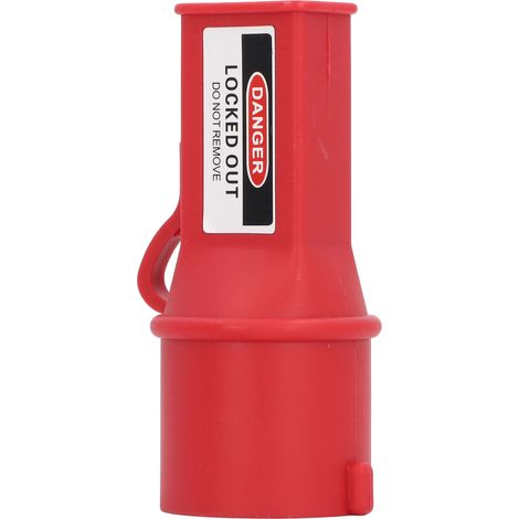 Dispositif de verrouillage de prise industrielle PP isolation énergie électrique étanche kit LOTO sécurisé diamètre 40 mm BD-D45-1 avec cadenas 2 clés étiquette (1/5)