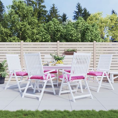 vidaXL Cuscini per Sedia 6 pz Rosa 50x50x7 cm in Tessuto Oxford (1/5)