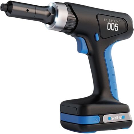 Riveteuse 18V Scell-it Element E-005 pour Rivets Aveugles Ø 2.5 à Ø 4.8mm (avec Batterie) (1/2)