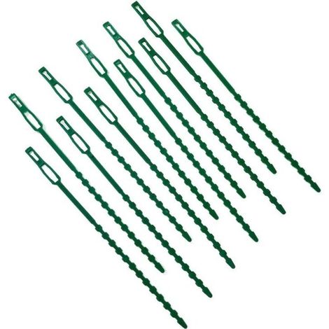 50 pièces Attaches réglables pour Plantes, Attache Tuteur en Plastique pour Tomate, Plante Jardin Serre câbles réutilisables pour Plantes Vertes et arbustes (17.5cm)
