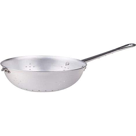 Pentole Agnelli Family Cooking Alluminio Colapasta con Manico e Gancio, Argento, 24 cm