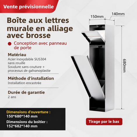 Niche Murale WC Encastrée Inox 50 kg couleur inox naturel boîte à papier indépendante brosse WC indépendante – Livraison gratuite