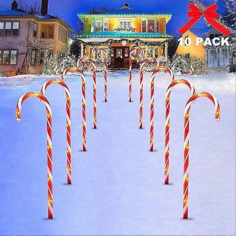 Weihnachtliche Außenbeleuchtung, 10er-Pack LED-Lichter im Gartenstil für Cannes Sucre, Außenbeleuchtung für Cannes Sucre