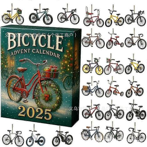 Calendrier de l'Avent 2025 sur le thème du vélo : 24 jours de surprises cyclistes, le compte à rebours de Noël idéal pour les cyclistes, les passionnés de vélo et les collectionneurs, une idée cadeau (1/4)