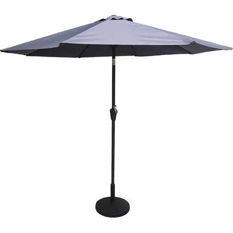 Signature Weave 2.5m Table Parasol Sun Shade Umbrella With Tilt Grey Canopy (1/4)