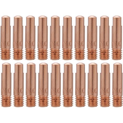Lot de 20 Buses de Contact en Cuivre 0.8 mm pour Torche de Soudage MIG/MAG - Compatible 15AK (1/5)