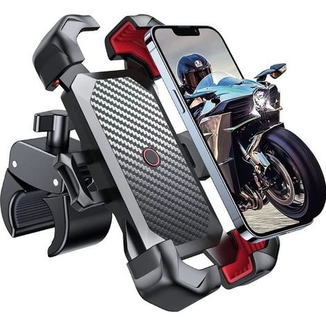 Support Téléphone Vélo, Porte Telephone Moto, Universel Guidon Holder pour iPhone 14, Samsung S23, 4,7\"-7\" Smartphones (1/4)