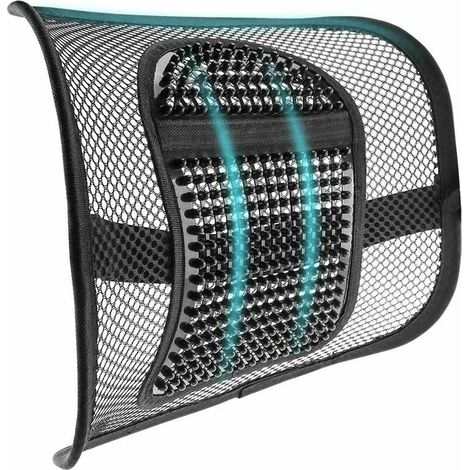 Lumbar Support Cushion Mesh Lumbar Support with Elastic Fixing Strap Can Lumbar Pain Relief Ideal for Chair Backrest Car Office 413312cm (1/5)