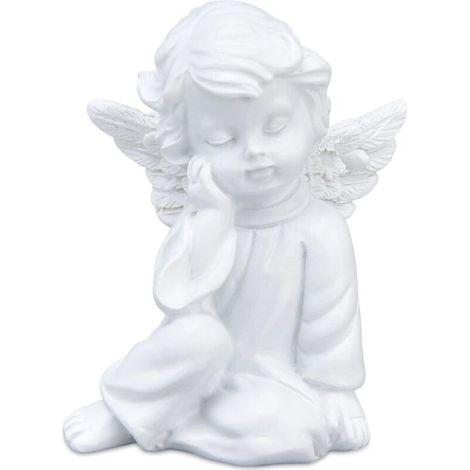 Figurine d'anges chérubins, petite statue d'ange endormi, décoration jardin intérieur extérieur, sculpture adorable pour maison et jardin (1/5)